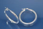 Hoops 925/- Silver approx size A40mm, I36mm, Tube round RD A2mm.