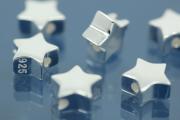 Zwischenteil  925/- Silber in Sternform mit den ca.Ma�en �6 x 6 x 3mm, Bohrung �1mm.