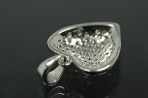 Anhnger Herz Kleines Herz mit Zirkonia 925/- Silber rhodiniert,