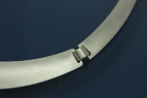 Collier Kleopatra 925/- Silber mit Zirkonia und Karabiner mattiert,