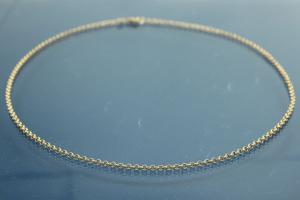 Belcher chain necklace solid (not hollow) approx. size outside  2,0mm, with trigger clasp, approx. Size end part loop outside  4,0mm, thickness wire 0,6mm, 333/- Gold, Length approx size 42cm